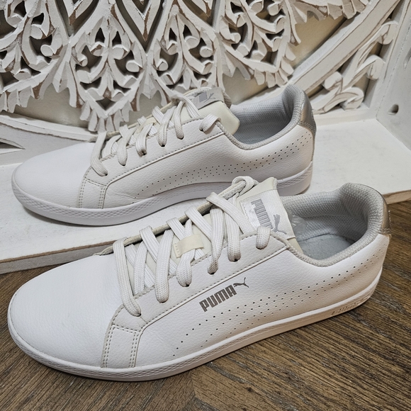 Puma White Sneakers womans size 10 - Picture 3 of 8